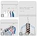 Closet Space Saving Hangers for Clothes Pants- 10.5 Inch Metal Wonder Hangers Stainless Steel Magic Cascading Hanger Updated Hook Design Closet Organizer Hanger