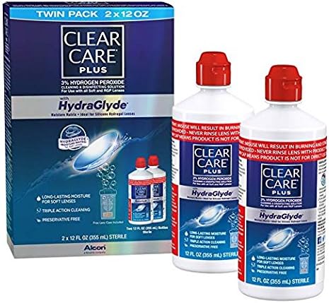 Clear Care Plus Cleaning and Disinfecting Solution with Lens Case, Twin Pack (3 Pack)