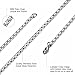 ORAZIO 3MM Stainless Steel Necklace for Men Rolo Cable Chain Link Necklace,24 Inches