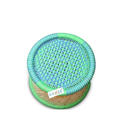 Pushkar Handicraft Cane Bar Stool for Indoor/Outdoor Furnishings (Standard, Multicolour)