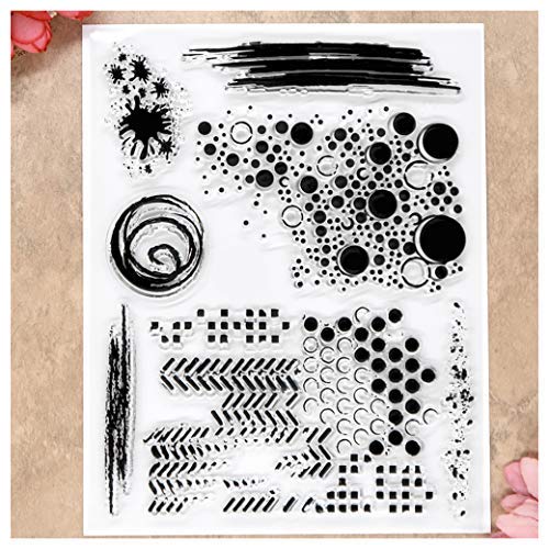 Kwan Crafts Bubble Ink Clear Stamps for Card Making Decoration and DIY Scrapbooking