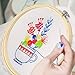KINGSO Cross Stitch Hoop Embroidery Hoop Pieces Embroidery Circle Set Hoops Ring Wooden Round Adjustable Bamboo Hoops Bulk Crosses for Arts, Crafts & Sewing（5pc/5size with Tools）