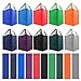 Simply Green Solutions - Reusable Grocery Bags, Wide Tote Bags with 20-Inch Reinforced Handle, Shopping Bags for Groceries, Reusable Gift Bags with Handles, 13 x 15 x 10, 10 Color Variety, Pack of 10