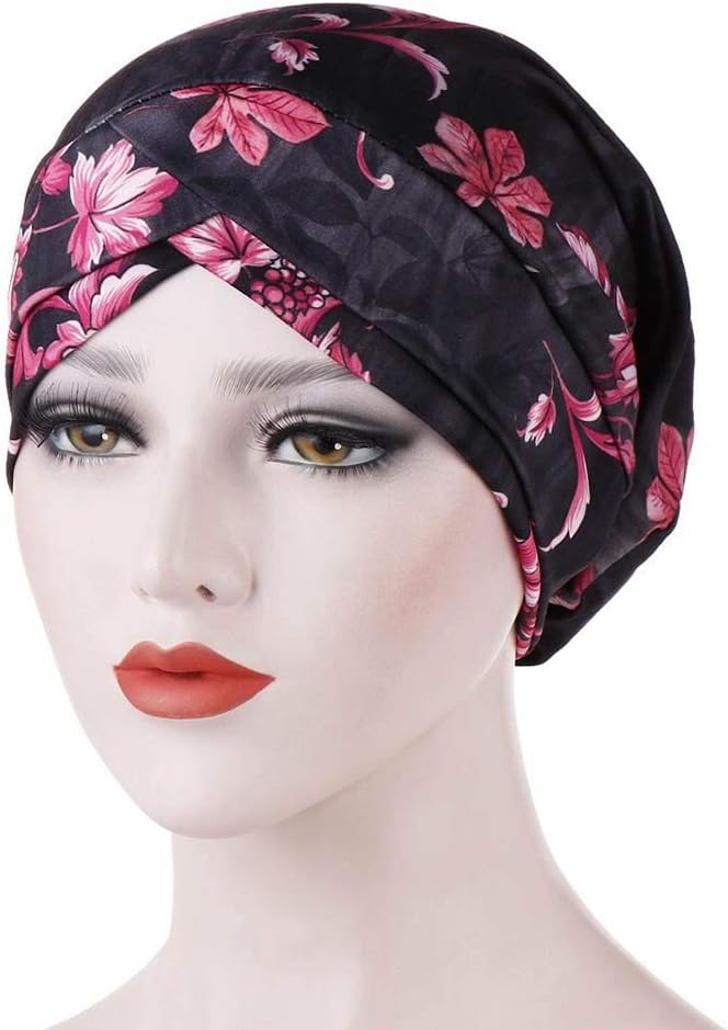 Yhongda Women Scarf Cap,Hijab Cotton Stretchy Hat Turban Head Wrap Chemo Bandana
