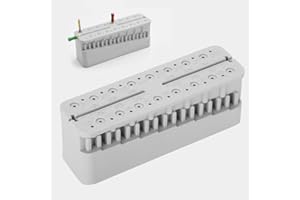 BRRNOO Measuring Tools Holder Stand, Autoclavable Endodontic Files Block Measuring Instrument Ruler, Endo Block File Ruler, Used in Measurement(Grey)