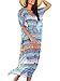 Yonala Womens Colorful Chiffon Drawstring Swimsuit Cover Ups Long Beach Dress