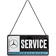Nostalgic-Art Retro Hanging Sign, Mercedes-Benz Service – Gift Idea for car accessories fans, Metal Plaque, Decorative vintage design, 3.9" x 7.9"