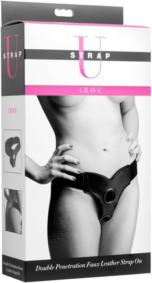 Strap U Crave Double Penetration Faux Leather Strap On - Image 3