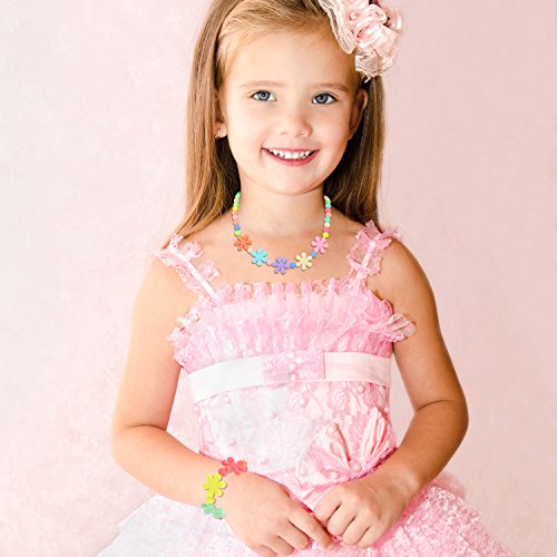 image for Bememo 8 Sets Princess Necklace and Bracelet Baby Girls Costume Jewelr