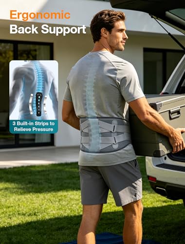 ALLJOY 67" Cordless Heating Pad for Back, FSA Eligible Items Only List, Father-s Day Gift-s for Dad Women Men, Portable Lower Back Massager with 3 Heat 5 Vibration, Wireless Heating Pad for Cramps