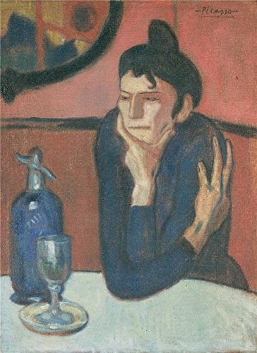 'The Absinthe Drinker,1901 By Pablo Picasso' Oil Painting, 12x16 Inch / 30x42 Cm ,printed On High Quality Polyster Canvas ,this Replica Art DecorativePrints On Canvas Is Perfectly Suitalbe For Bar Gallery Art And Home Artwork And Gifts