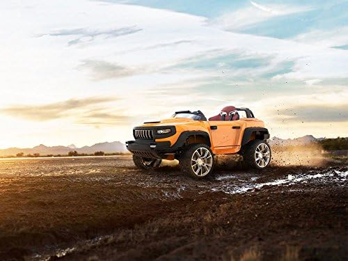 53" x 29" x 25" Orange Henes Broon T870 4x4 Ride-On Car 24v with Tablet (RC)