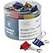 Business Source Large Binder Clips - Pack of 12 - Assorted Colors (65363)