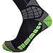 Pure Athlete Ski Socks Warm Merino Wool - Best Lightweight Thin Ski Snowboard Sock Women Men (1 Pair - Black/Neon Green, Small-Medium)