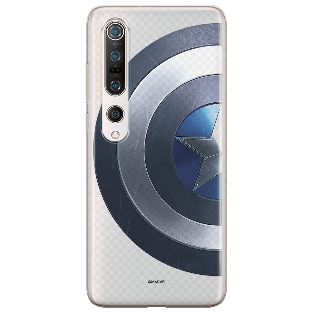 ERT GROUP mobile phone case for Xiaomi MI 10 / MI 10 PRO original and officially Licensed Marvel pattern Captain America 006 optimally adapted to the shape of the mobile phone, partially transparent — image 1