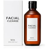 SOA Facial Cleanse &mdash; No-Additive Face Wash for Sensitive Skin | Rich Micro-Foam with Lavender, Tea Tree &amp; Ho Wood | Moisturizing, Gentle Daily Cleanser | Made in Japan, 6.8 fl oz