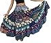 1-7 Yard Tribal Gypsy Maxi Tiered Skirt Belly Dancing Skirts Silk Blend Banjara Fits S M L XL (Assorted) (Colourful Shades)