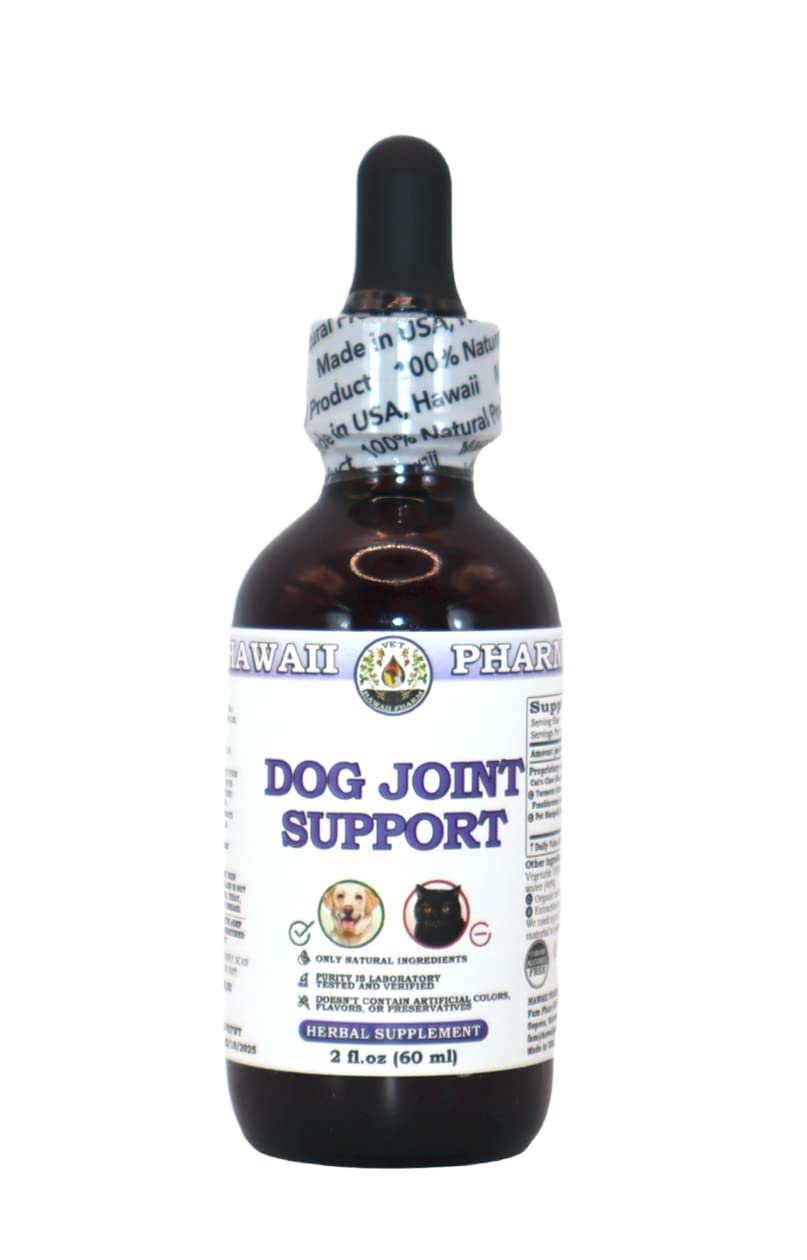 Hawaii Pharm Europe Dog Joint Support Natural Alcohol-Free Liquid Extract, Pet Herbal Supplement 60 ml