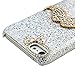 iPod Touch 5 Case - Mavis's Diary 3D Handmade Fashion Shiny Bling Crystal Lovely Mustache Rhinestone Diamond Hard Silvery Cover for iPod Touch 5th Generation & Dust Plug & Feather Stylus Pen