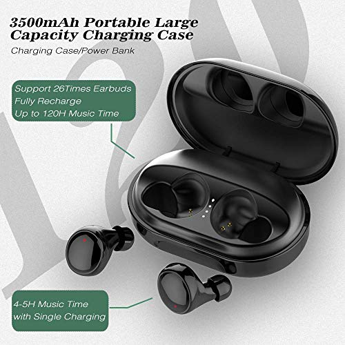 Wireless Earbuds,Dveda Bluetooth 5.0 C5 True Wireless Earbuds Stereo Sound IPX8 Waterproof Bluetooth Earbuds,120H Playtime with 3500mAh Charging Case,Built-in Mic CVC 8.0 Noise-Cancelling Headset