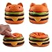 Bestkiy Pack of 4 Jumbo Slow Rising Squishies Kawaii Cat Hamburger Popcorn Ice Cream Milk Box Charms Stress Relief Toys Scented Toys Decorations Hand Pillows