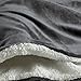 Genteele Sherpa Throw Blanket Super Soft Reversible Ultra Luxurious Plush Blanket, 60 x 70 inches, Gray/White