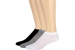 Zubiflex Men's Premium Ankle Socks 10-Pack, Moisture-Wicking No-Slip Lightweight Everyday Socks, Fits Shoe Size 8-13, Black, 