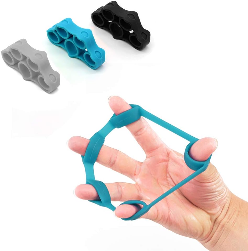 ZANPOON Finger Workout Stretcher Exerciser, Guitar Finger Strengtheners and Rock Climbing Trainer, 3 Different Levels