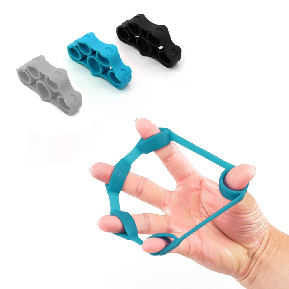 ZANPOON Finger Workout Stretcher Exerciser, Guitar Finger Strengtheners and Rock Climbing Trainer, 3 Different Levels