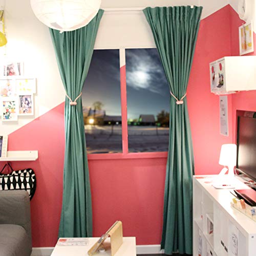Magnetic Curtain Tiebacks Magnetic Tie Backs Curtain Holdbacks Decorative Magnet Window Hold Curtains Drape Tie Backs for Bedroom Pink 2 Pack