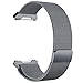 hooroor for Fitbit Ionic Bands Small and Large for Women Men, Fully Magnetic Closure Clasp Mesh Loop Milanese Stainless Steel Metal Band (Smoke Gray, Large)