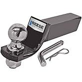 Trailer Hitch Ball Mount Starter Kit, Fits 2 Inch Square Receiver, 2 Inch Drop, 6,000 lbs. Capacity, Includes 2 Inch Trailer 