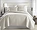 Southshore Fine Linens - Vilano Springs Oversized 3 Piece Quilt Set, Full/Queen, Bone