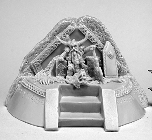 Reaper Miniatures 77570 Dwarf King on Throne, Bones Miniature