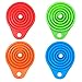 Hibery 4 Pack Silicone Collapsible Funnel, Flexible/Foldable/Kitchen Funnel for Liquid Transfer 100% Food Grade Silicone FDA Approved Silicone Small Funnel