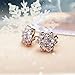 Christmas 925 Sterling Silver Snowflake Cz Stud For Girl Or Women Let Your Ears Dazzling