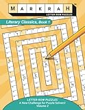 MARKRAH LETTER-ROW PUZZLES Literary Classics, Book 1 (Volume 2) by William Mark Hyde, Cierra Rose Design