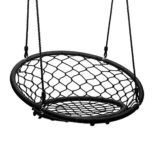 image for JumpOff Jo - Little Jo’s Web Chair Swing - Round Rope Net Hammock fo