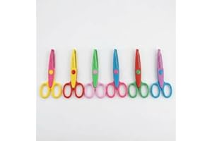 Full Set of 6 Craft Scissors – Small & Large Wave, Zig Zag, Battlement & Stamp Decorative Edges for Creative Projects