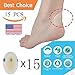 Blister Prevention, Blister Pads，NEW MATERIAL，Blister Gel Guard, Blister Treatment Patch, Advanced Healing Blister Cushions for Fingers, Toes, Forefoot, Heel. 100% Waterproof, Sterile(Pack of 15)
