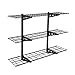 Fleximounts 3-Tier Storage Wall Shelves 1x4ft 12-inch-by-48-inch per shelf Height adjustable Floating Shelves (Black) primary