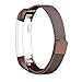 AK For Fitbit Alta HR Bands Milanese Stainless Steel Small Large Magnetic Closure, Adjustable Alta HR/Alta Accessories Metal Bands Straps for Fitbit Alta HR 2017/Fitbit Alta 2016 (Coffee, Small)