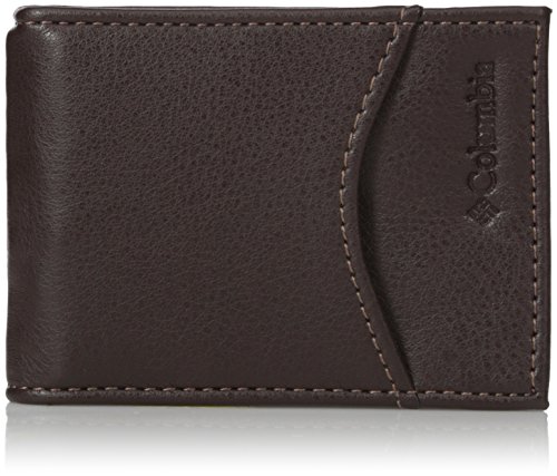 Columbia Men's Merino RFID Blocking Slim Front Pocket Wallet,Brown,One Size