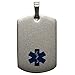 Customized Laser Engraved in the USA Medical Alert Pendant without chain - 8 Lines Personalized