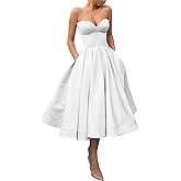 Kibbih Women's Short Prom Dresses Satin Sequins Tea Length Formal Dress A-line Evening Cocktail Gowns