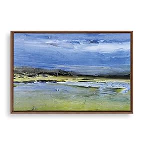 Framed Canvas Wall Art for Living Room, Bedroom Abstract Landscape Oil Painting Feature Canvas Prints for Home Decoration Ready to Hanging - 16x24 inches