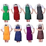 Women's Chefs Butchers Kitchen Cooking Craft Baking Apron with Front Pocket