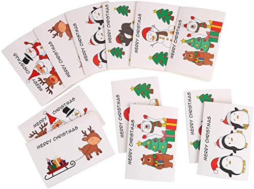 Amazon Lokipa クリスマスカード 祝いカード クリスマス柄 24枚セット 祝いカード 漫画風 可愛い クリスマスカード封筒付き 飾り 手紙 16 5x11 5cm 挨拶状封筒 文房具 オフィス用品