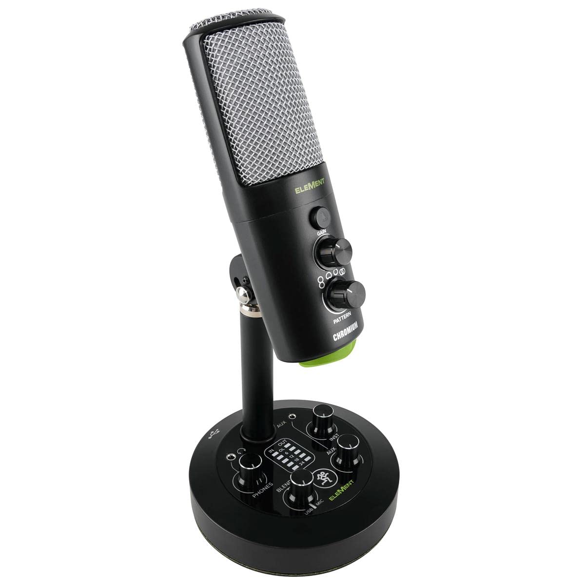Mackie EM-CHROMIUM Premium USB Condenser Microphone suitable for home studios, singer/songwriters, content creators and live streaming