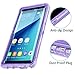 Coolden Glitter Case for Galaxy Note 8 Case Cute Bling Sparkle Clear 3D Quicksand Cover Shockproof Bumper Dual Layer Anti-Drop PC Frame TPU Back Skin for 6.3 Inches Samsung Galaxy Note 8, Purple
